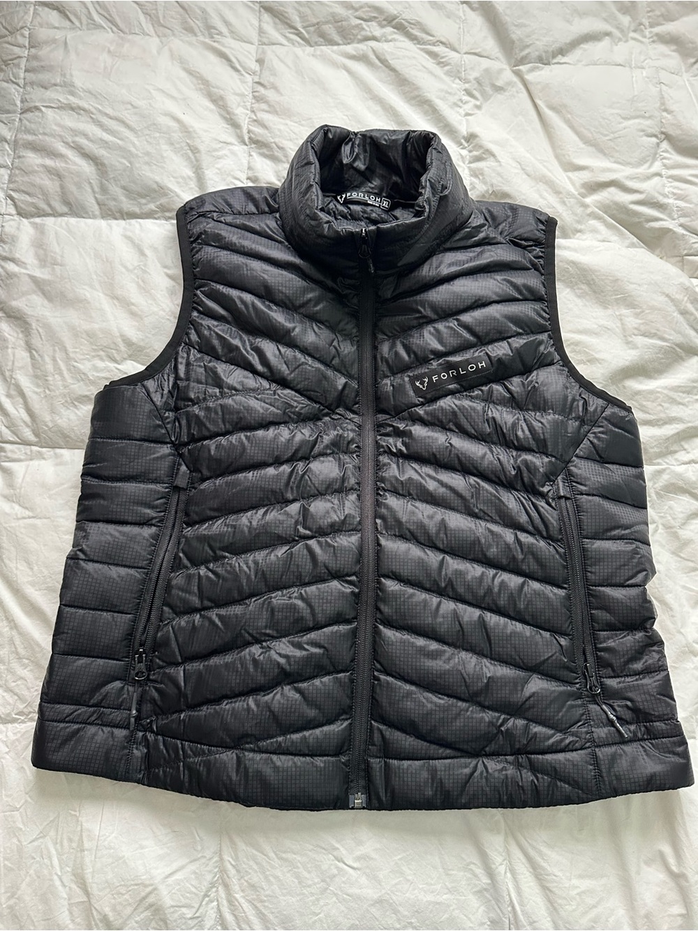 Women's Black Quilted Insulated Vest XL